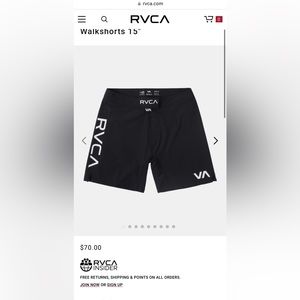 Men RVCA Fight Scrapper Elastic Waist Walkshorts 15"
